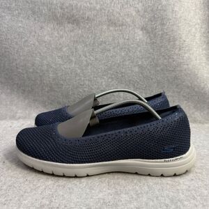 Skechers Shoes Womens Size 9.5 Blue Memory Foam Slip On Comfort Walking Sneakers